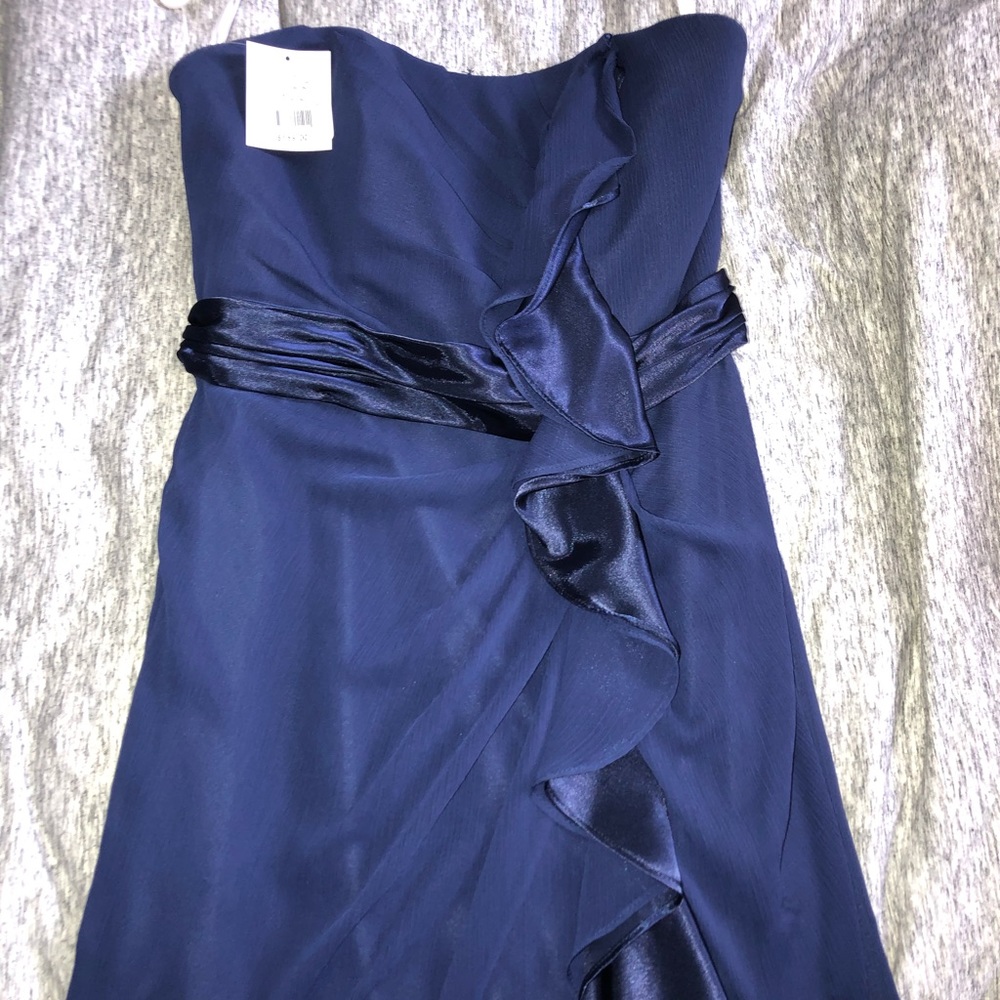 David’s Bridal Strapless Bridesmaid Dress